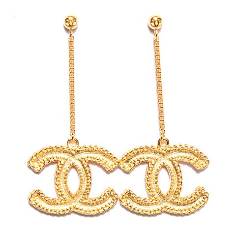 chanel monogram earrings